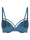 Marlies Dekkers Padded Push-up Lace Bra In Blue