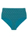 Marlies Dekkers Patterned-jacquard Briefs In Blue