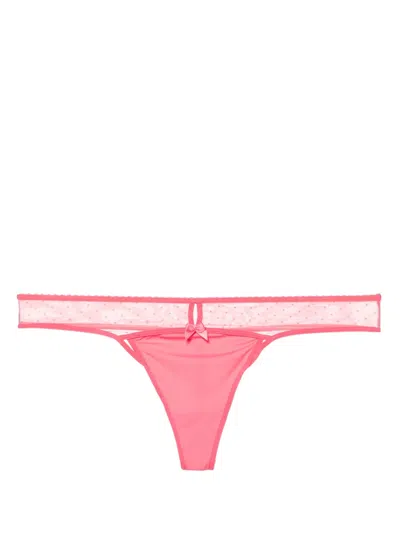 Marlies Dekkers Peekaboo Bow-detail Thong In 粉色