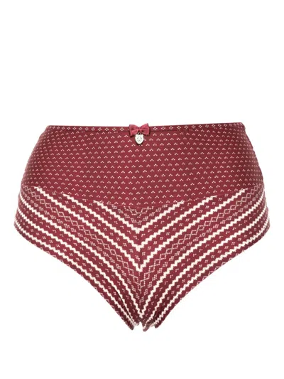 Marlies Dekkers Polaris High-waisted Briefs In Red