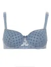 Marlies Dekkers Snowflake Crystal Plunge Bra In Blue