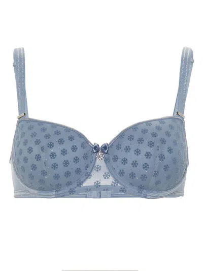 Marlies Dekkers Snowflake Crystal Push Up Bra In Blue