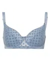 Marlies Dekkers Snowflake Crystal Push Up Bra In Blue