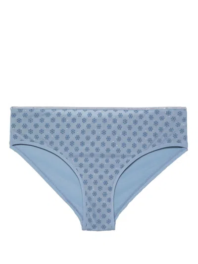 Marlies Dekkers Snowflake Glittered Brazilian Briefs In Blue