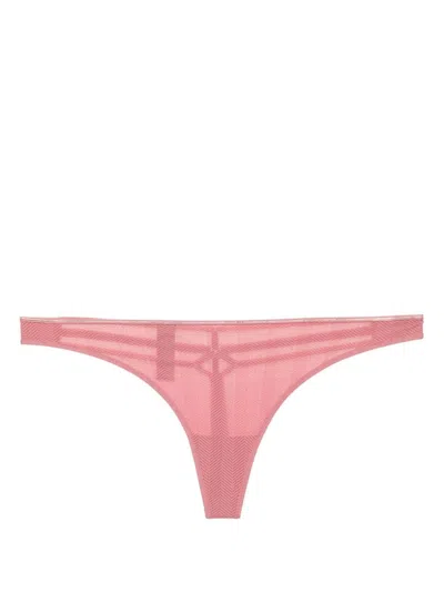 Marlies Dekkers Space Odyssey Herringbone Thong In Pink