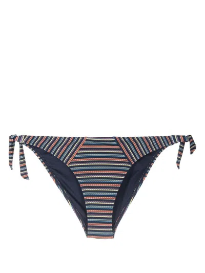 Marlies Dekkers Striped Lace-up Bottoms In Blue