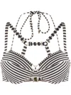 Marlies Dekkers Striped Push-up Bikini Top In Blue