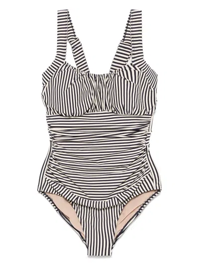 Marlies Dekkers Striped Swimsuit In Black