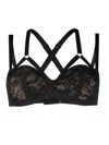 Marlies Dekkers Taboo Floral-lace Balcony Bra In Black
