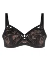 Marlies Dekkers Taboo Sheer-lace Padded Push-up Bra In 黑色