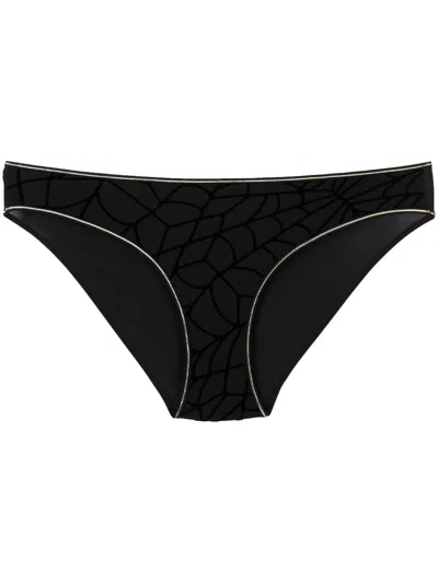 Marlies Dekkers The Adventures Velvet-detail Briefs In Black