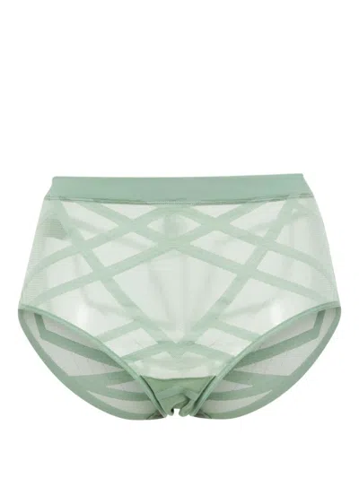 Marlies Dekkers The Illusionist High-waisted Briefs In Green