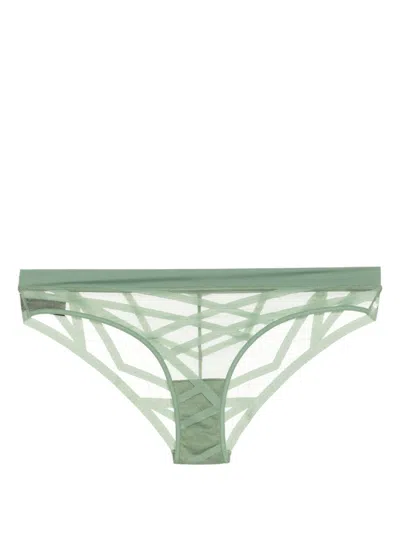 Marlies Dekkers The Illusionist Mesh Briefs In Green