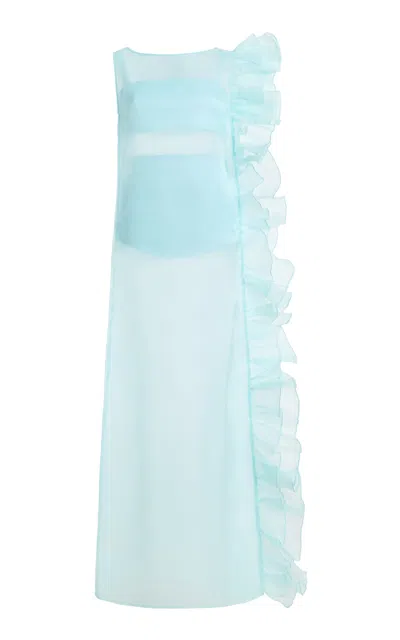 Marlies Grace Exclusive Bea Organza Maxi Dress In Blue