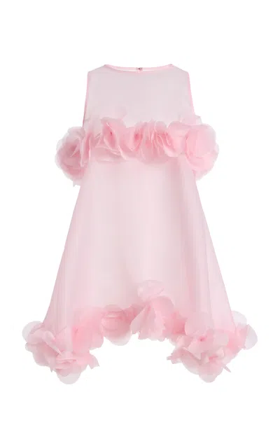 Marlies Grace Exclusive Floral Embellished Organza Top In Pink