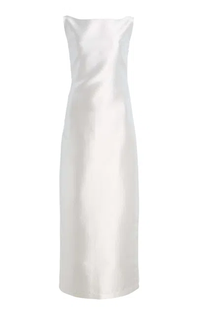 Marlies Grace Exclusive Gigi Twill Midi Dress In White