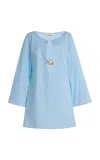 Marlies Grace Exclusive Ocean Cotton Mini Dress In Blue