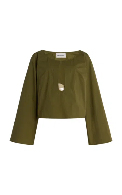 Marlies Grace Exclusive Ocean Cotton Top In Green
