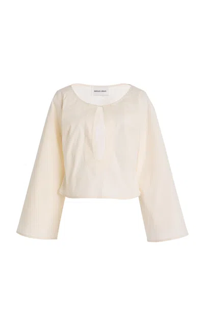 Marlies Grace Exclusive Ocean Cotton Top In Neutral