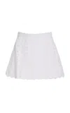 Marlies Grace Exclusive Rosamund Crocheted Cotton Mini Skirt In White