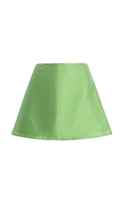 Marlies Grace Exclusive Taffeta Mini Skirt In Blue
