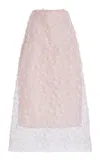 Marlies Grace Heather Floral-appliquéd Tulle Midi Skirt In Pink