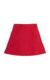 Marlies Grace Jackie Cotton Mini Skirt In Red