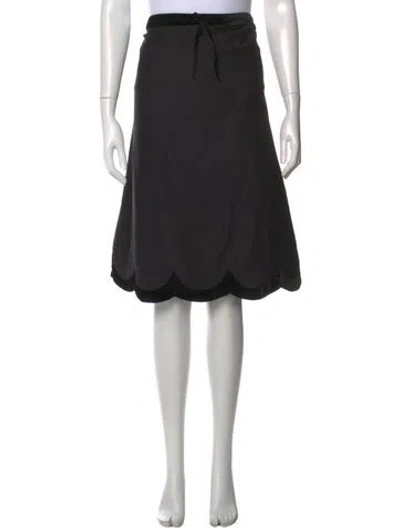 Pre-owned Marlies Grace Midi Length Skirt In Black