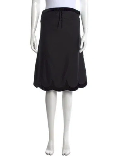 Pre-owned Marlies Grace Midi Length Skirt In Black
