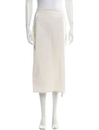 Pre-owned Marlies Grace Midi Length Skirt In Neutral