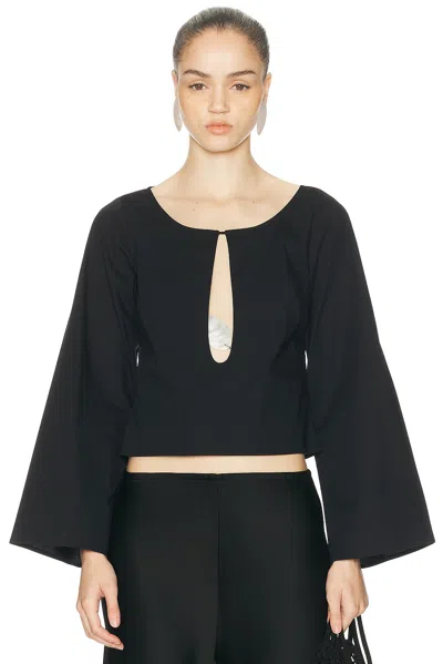 Marlies Grace Ocean Top In Black