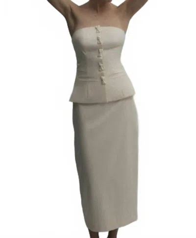 Marlies Grace Olivia Midi Skirt In Cream In White