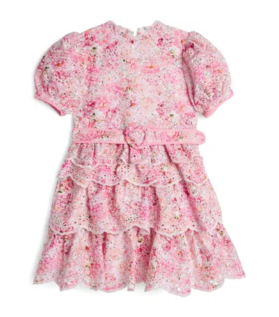 Marlo Kids' Cotton Lace Julietta Dress In Pink
