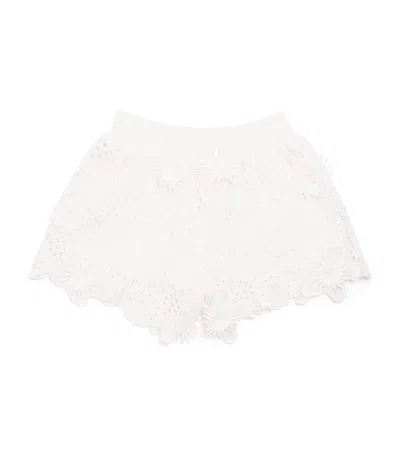 Marlo Kids' Crocheted Lucinda Shorts In White