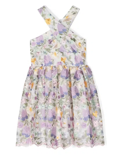 Marlo Kids' Dahlia Empire-line Dress In White