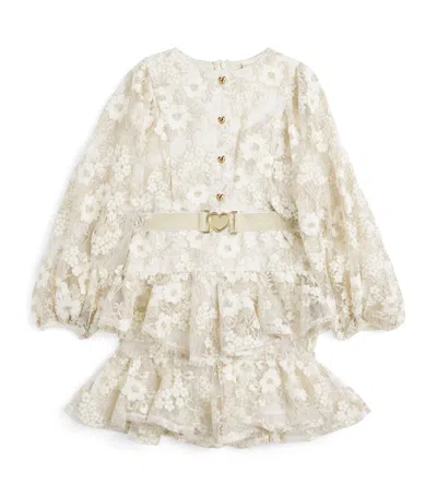 Marlo Kids' Embroidered Dorothy Dress In White