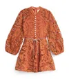 Marlo Embroidered Esme Mini Dress In Brown