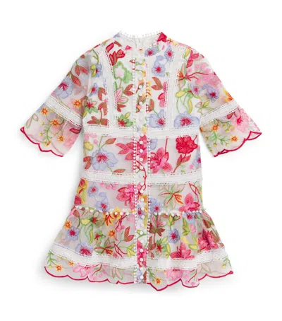 Marlo Kids' Embroidered Merry Dress In Multi