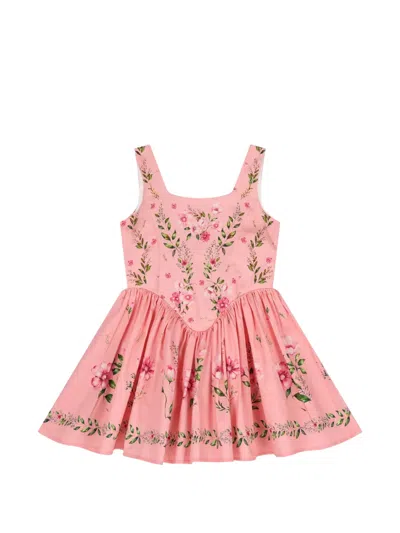 Marlo Kids' Floral Dress In Pink