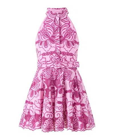 Marlo Girls' Alora Embroidered Mini Dress - Little Kid, Big Kid In Pink