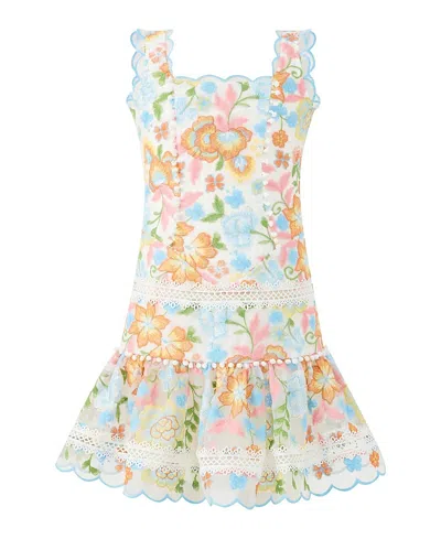 Marlo Girls' Bianca Embroidered Mini Dress - Little Kid, Big Kid In Animal Print
