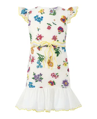 Marlo Girls' Carly Embroidered Mini Dress - Little Kid, Big Kid In Multi