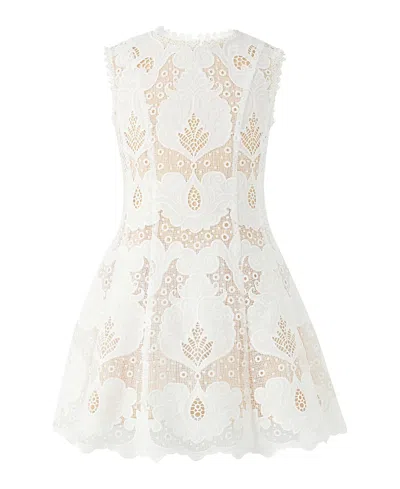 Marlo Kids Celia Lace Mini Dress In White