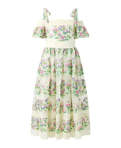 Marlo Girls' Clementine Embroidered Maxi Dress - Little Kid, Big Kid In White