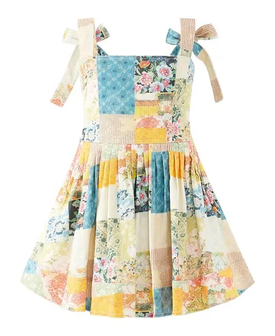 Marlo Girls' Daniella Denim Mini Dress - Little Kid, Big Kid In Yellow