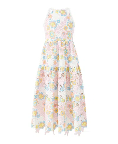 Marlo Girls' Diana Embroidered Maxi Dress - Little Kid, Big Kid In Neutral
