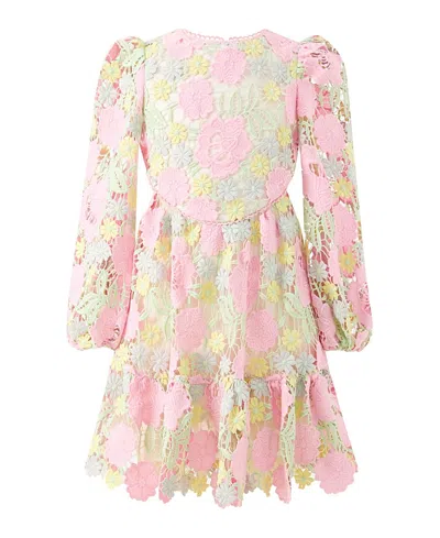 Marlo Girls' Estella Embroidered Mini Dress - Little Kid, Big Kid In Pink