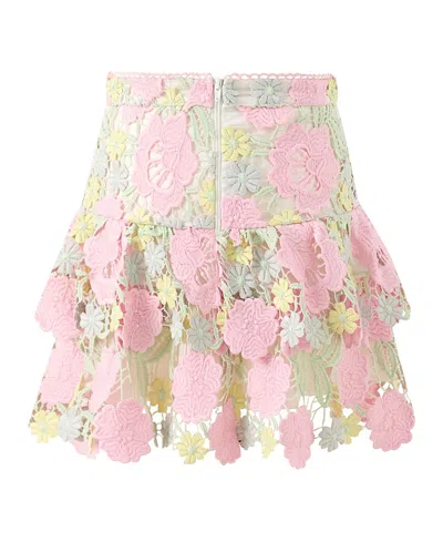Marlo Girls' Estella Frill Embroidered Mini Skirt - Little Kid, Big Kid In Black