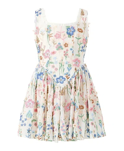 Marlo Girls' Everly Embroidered Mini Dress - Little Kid, Big Kid In Animal Print