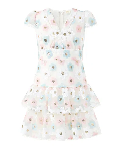 Marlo Girls' Gabrielle Frill Sequin Mini Dress - Little Kid, Big Kid In Multi